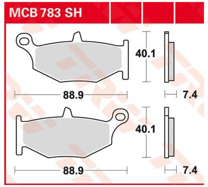 Plaquettes de Frein Arrière Frittées Série SH