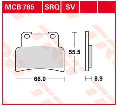 Plaquettes de Frein Frittées Série SV