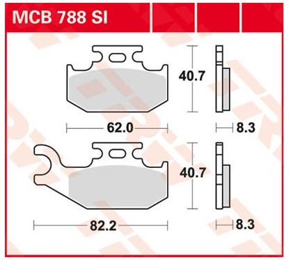Plaquettes de Frein Off-Road Frittées Série SI