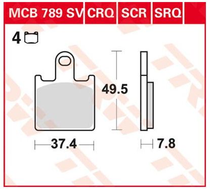 Plaquettes de Frein Frittées Série SV