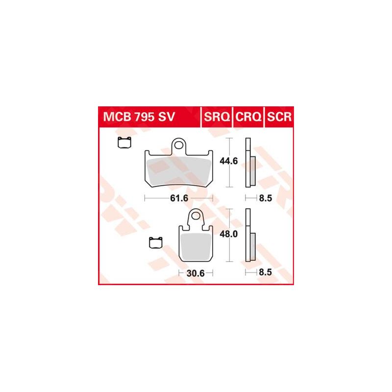 Plaquettes de frein pour course en carbone série CRQ