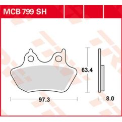 Plaquettes de Frein Arrière Frittées Série SH