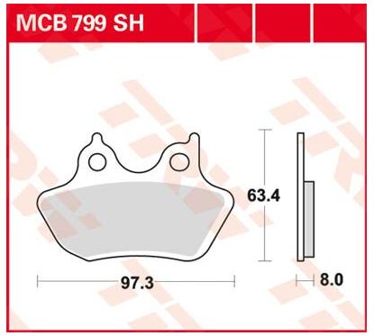 Plaquettes de Frein Arrière Frittées Série SH