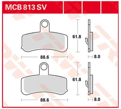 Plaquettes de Frein Frittées Série SV