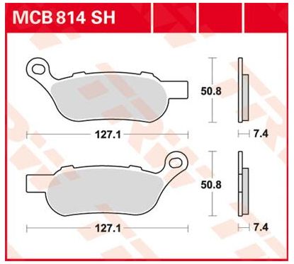 Plaquettes de Frein Arrière Frittées Série SH