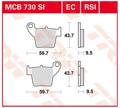 Plaquettes de Frein Off-Road Frittées Série SI
