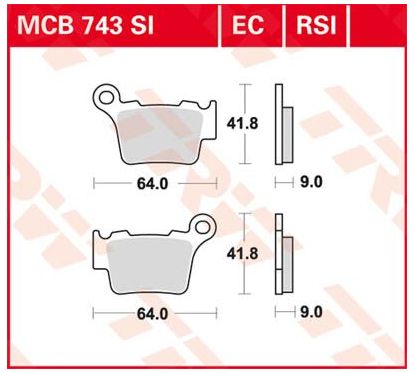 Plaquettes de frein racing tout-terrain frittées RSI Series