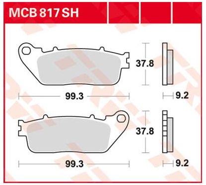 Plaquettes de Frein Arrière Frittées Série SH