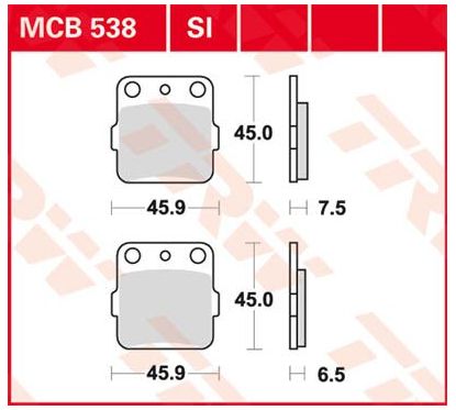 Plaquettes de Frein Off-Road Frittées Série SI