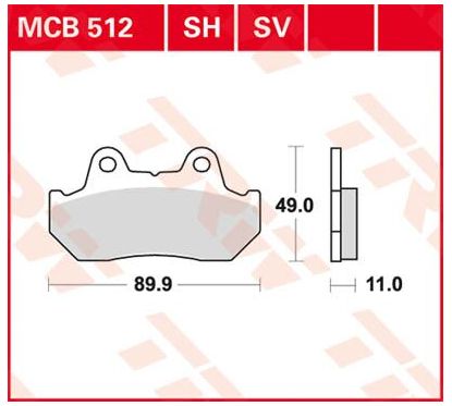 Plaquettes de Frein Arrière Frittées Série SH
