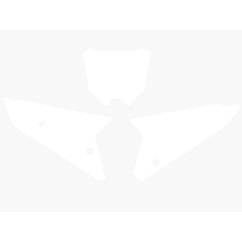 Fonds de plaque BLACKBIRD blanc Honda CRF450