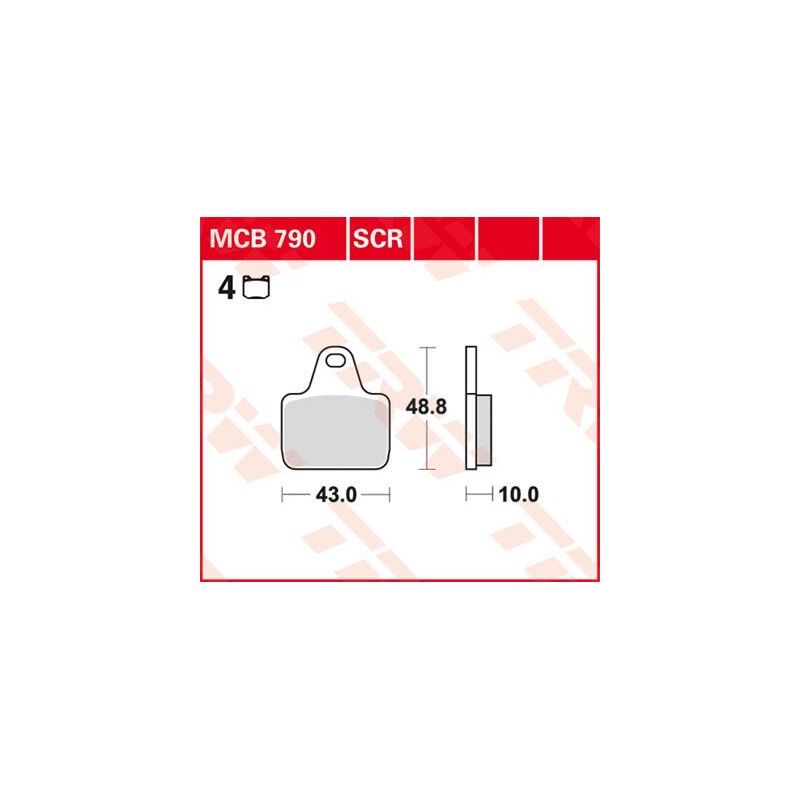 Plaquettes de frein frittées pour course série SCR