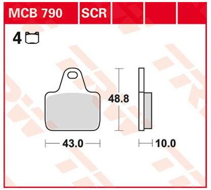 Plaquettes de frein frittées pour course série SCR