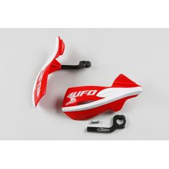 Protège-mains UFO Patrol rouge/blanc Kit montage inclus