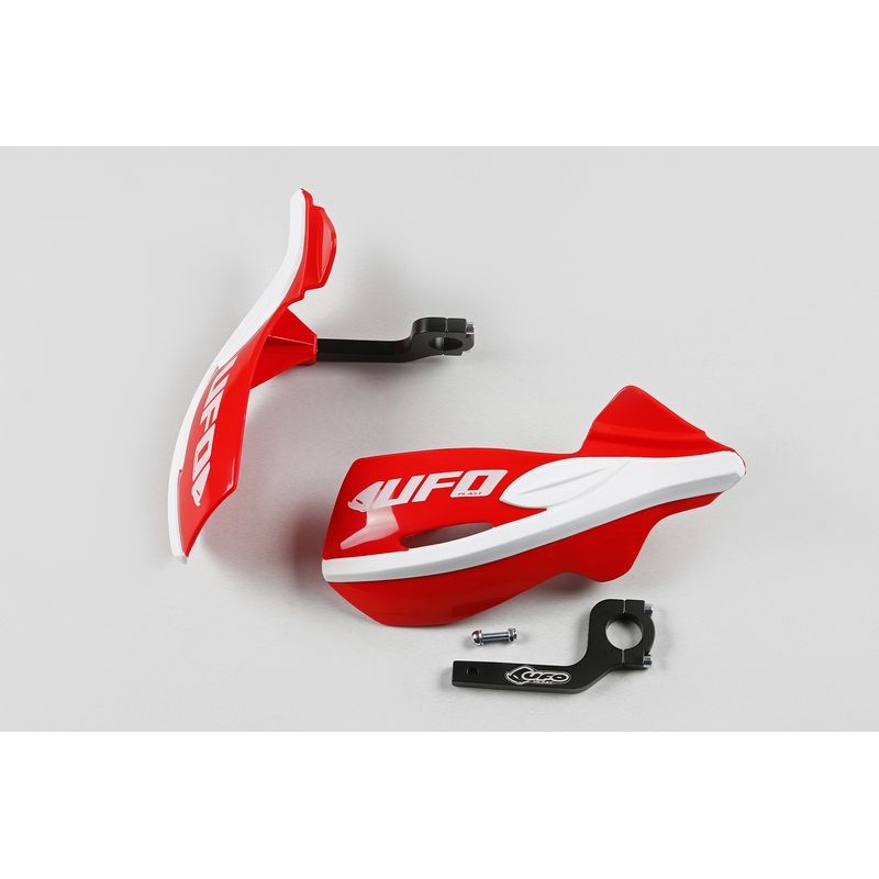 Protège-mains UFO Patrol rouge/blanc Kit montage inclus