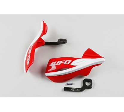 Protège-mains UFO Patrol rouge/blanc Kit montage inclus