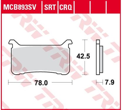 Plaquettes de frein pour course en carbone série CRQ