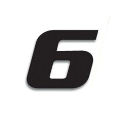 Numéro de course 6 BLACKBIRD 20x25cm