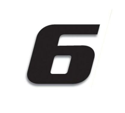 Numéro de course 6 BLACKBIRD 20x25cm