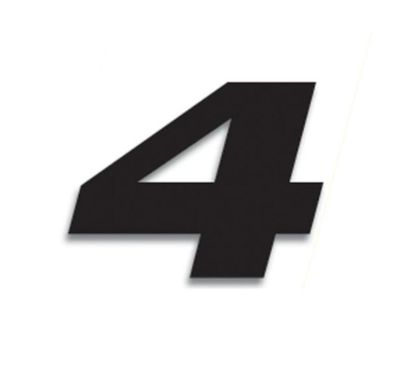 Numéro de course 4 BLACKBIRD 20x25cm