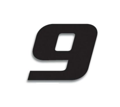 Numéro de course 9 BLACKBIRD 20x25cm