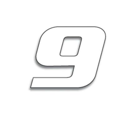 Numéro de course 9 BLACKBIRD 20x25cm