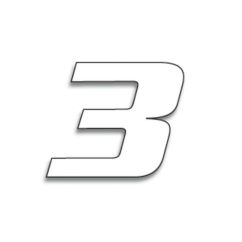 Numéro de course 3 BLACKBIRD 20x25cm