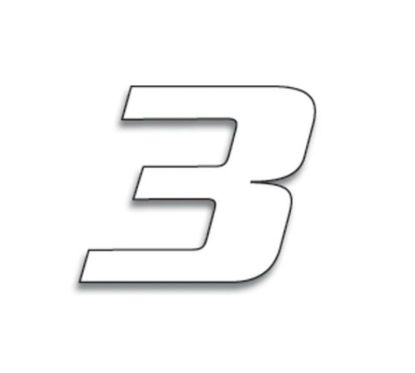 Numéro de course 3 BLACKBIRD 20x25cm