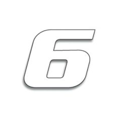 Numéro de course 6 BLACKBIRD 20x25cm