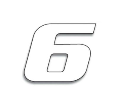 Numéro de course 6 BLACKBIRD 20x25cm