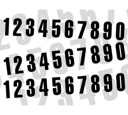 Kit numéros de course BLACKBIRD 0 à 9 160x75mm