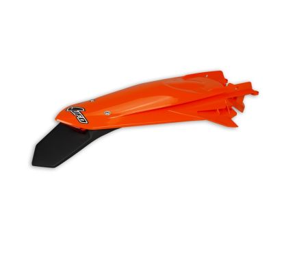 Garde-boue arrière + support de plaque avec feu UFO orange KTM EXC/EXC-F