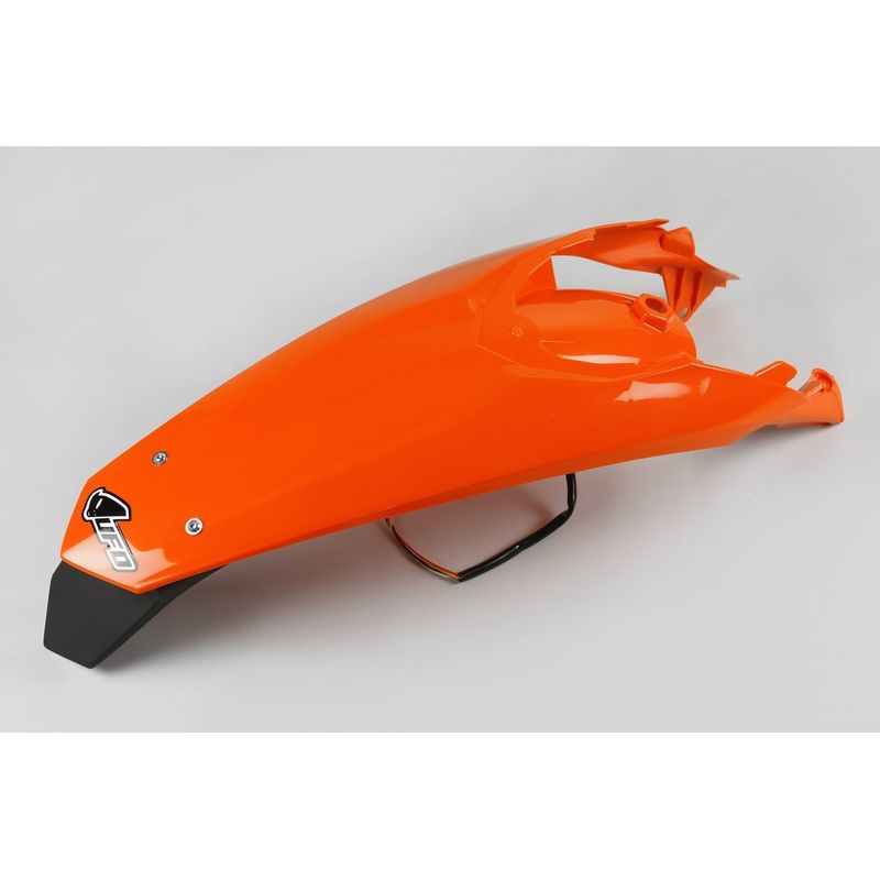 Garde-boue arrière + support de plaque avec feu UFO orange KTM