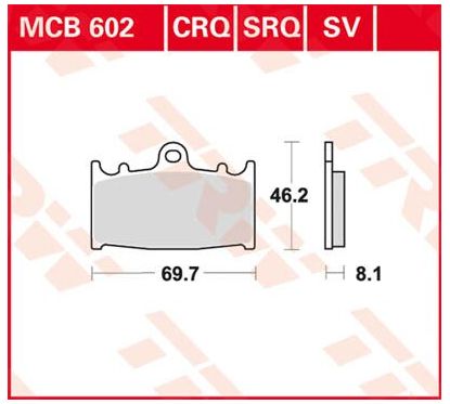 Plaquettes de frein pour course en carbone série CRQ