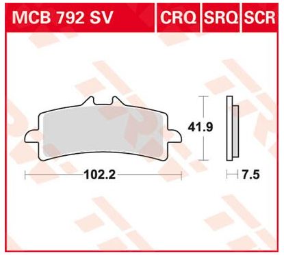 Plaquettes de frein pour course en carbone série CRQ