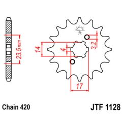 Kit chaîne JT/JT 420HDR 11/53 - couronne standard