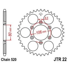 Kit chaîne JT/JT 520HDS 15/45 standard - couronne standard