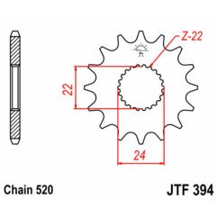Kit chaîne JT/JT 520HDS 15/45 standard - couronne standard