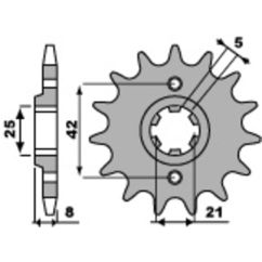 Pignon PBR acier standard - 520