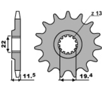 Pignon PBR acier standard - 428