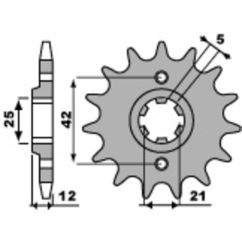 Pignon PBR acier anti-bruit - 530