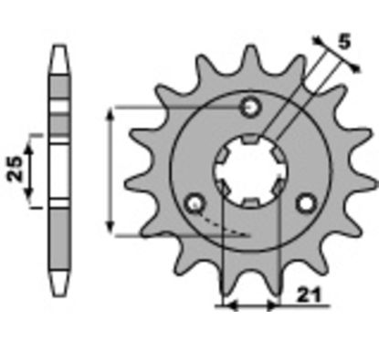 Pignon PBR acier anti-bruit - 530