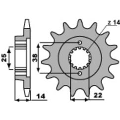 Pignon PBR acier anti-bruit - 530
