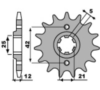 Pignon PBR acier anti-bruit - 530