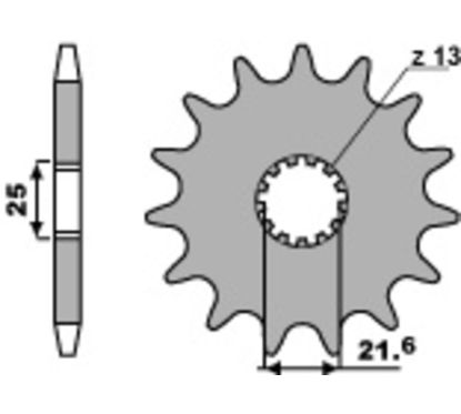 Pignon PBR acier anti-bruit - 530