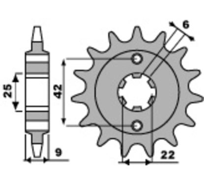Pignon PBR acier standard - 520