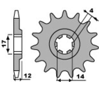 Pignon PBR acier standard - 428