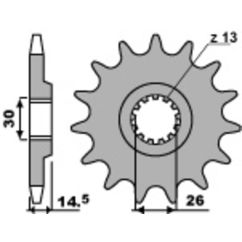 Pignon PBR acier standard - 630