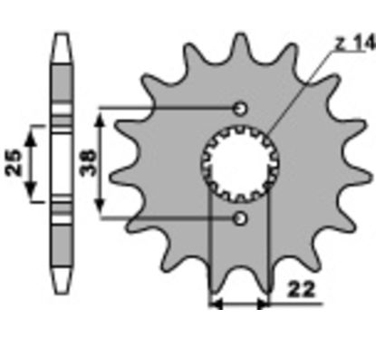 Pignon PBR acier anti-bruit - 530