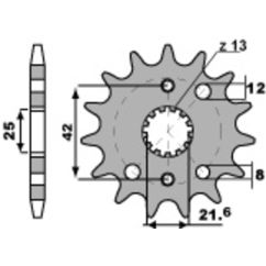 Pignon PBR acier anti-bruit - 530